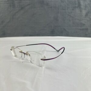 Silhouette 4247 40 6054 Titanium Pink Purple Rimless Eyeglasses Frames 49-17 145